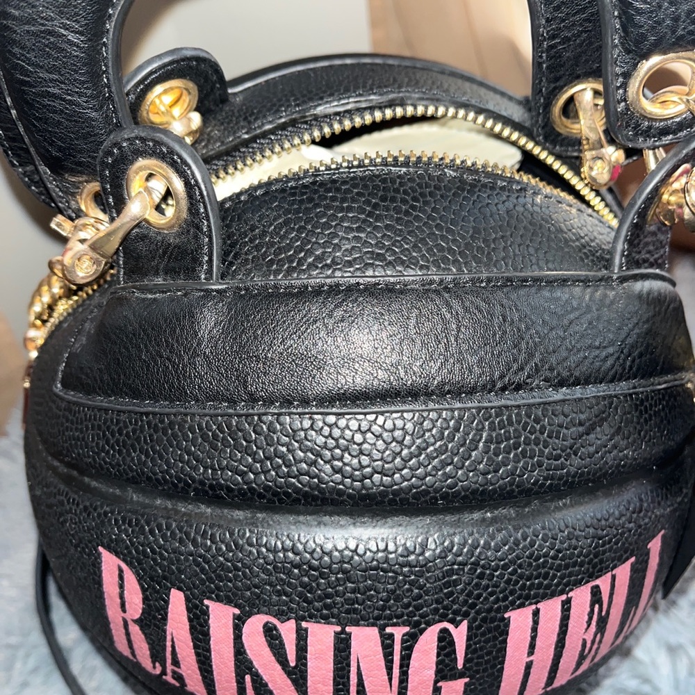 Black basketball handbag